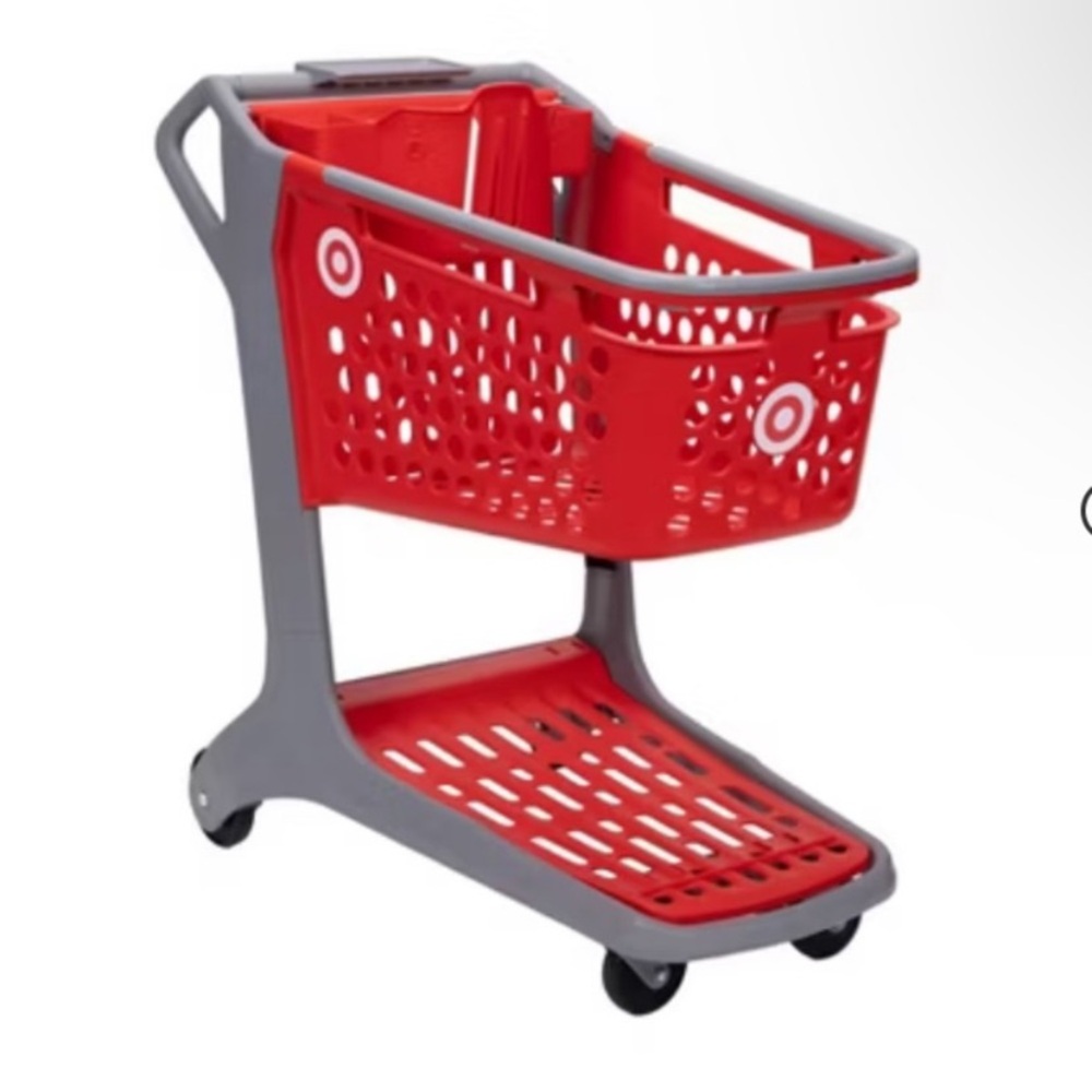 NIB Target Red and Gray Kids Shopping Cart Toy - Picture 2 of 3